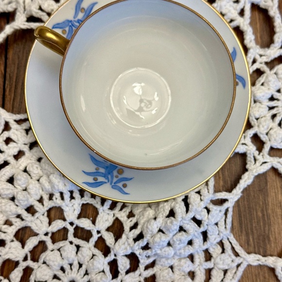 RARE Elegant Antique Noritake Nippon HandPainted Porcelain 5 Tea Cups & Saucers